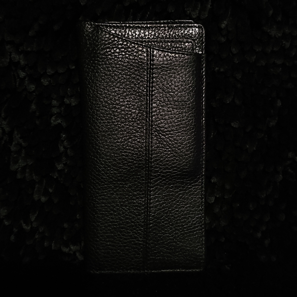 Mens Leather Checkbook Style Wallet NWOT